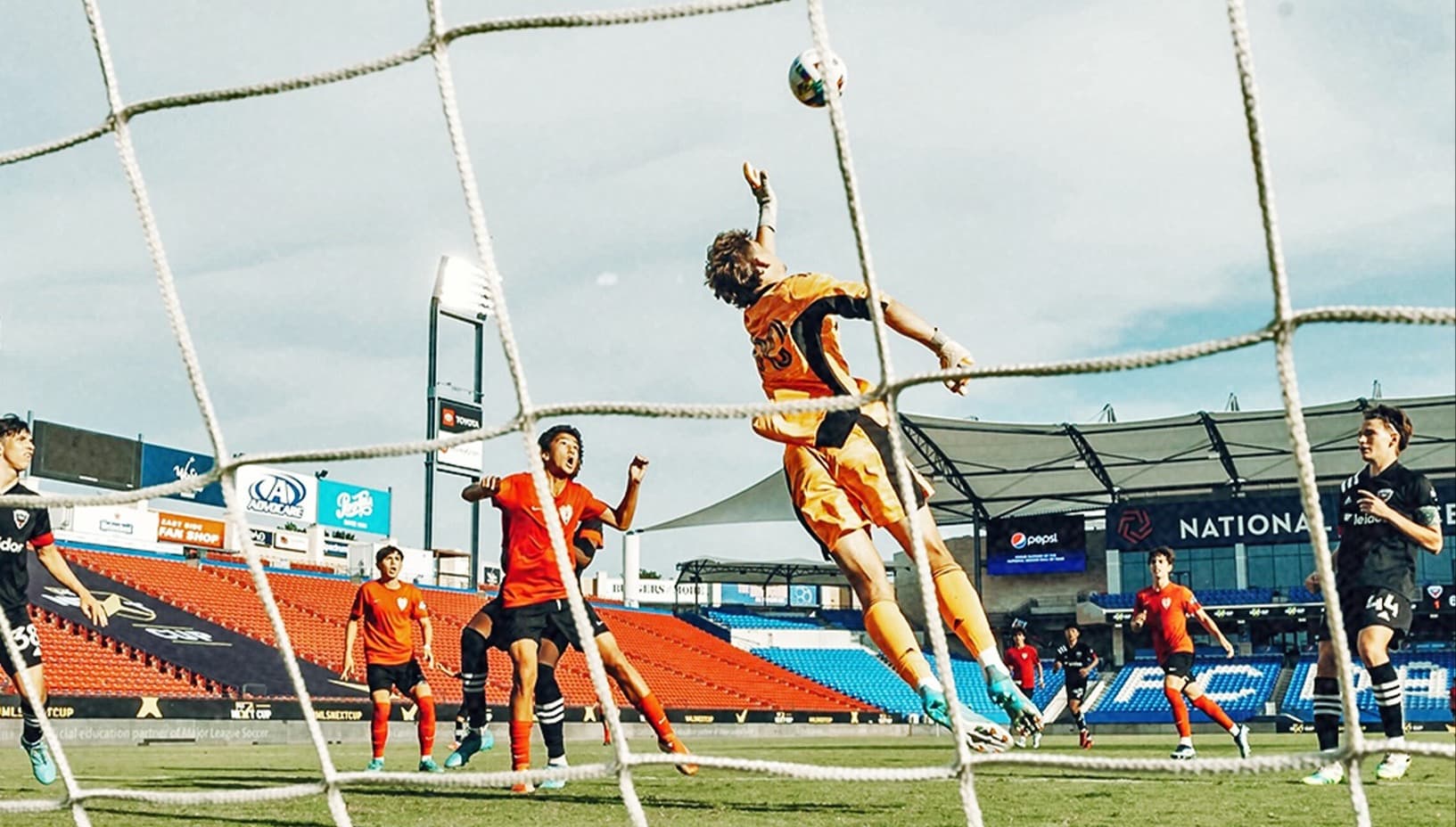 Soccer players in action